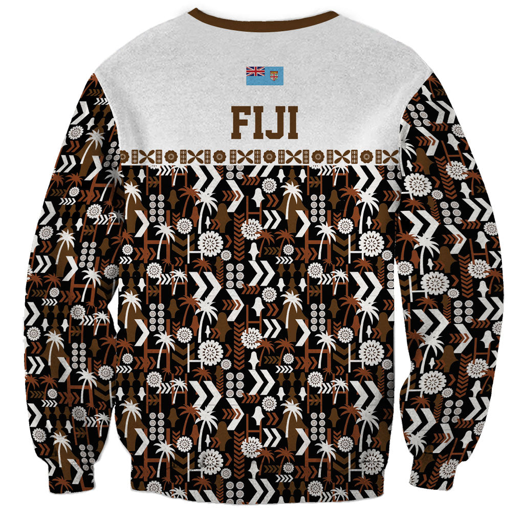 Fiji Bati Sweatshirt Masi-inspired Tapa Pattern