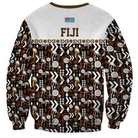 Fiji Bati Sweatshirt Masi-inspired Tapa Pattern