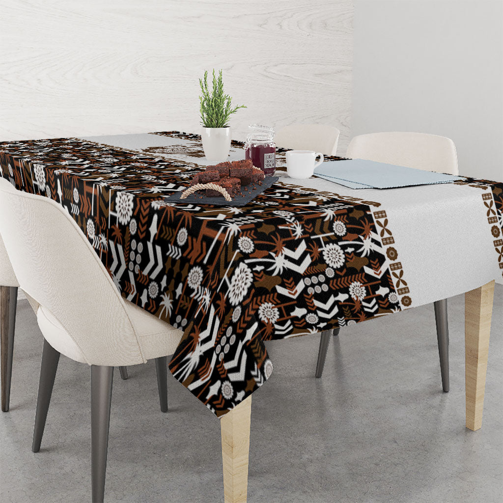 Fiji Bati Tablecloth Masi-inspired Tapa Pattern