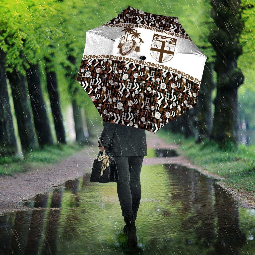 Fiji Bati Umbrella Masi-inspired Tapa Pattern