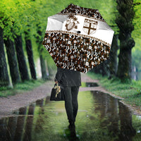 Fiji Bati Umbrella Masi-inspired Tapa Pattern