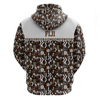 Fiji Bati Zip Hoodie Masi-inspired Tapa Pattern LT9 - Polynesian Pride