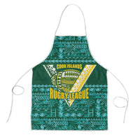 Cook Islands Island Floral Apron Teal Traditional Kuki's Geometric Pattern