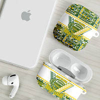 Cook Islands Island Floral AirPods Case Green Traditional Kuki's Geometric Pattern LT9 - Polynesian Pride