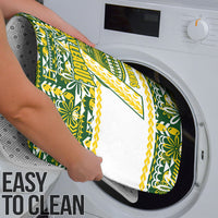 Cook Islands Island Floral Bathroom Set Green Traditional Kuki's Geometric Pattern LT9 - Polynesian Pride