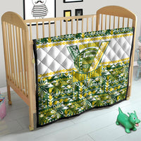 Cook Islands Island Floral Quilt Green Traditional Kuki's Geometric Pattern LT9 - Polynesian Pride