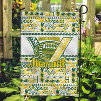 Cook Islands Island Floral Garden Flag White Traditional Kuki's Geometric Pattern LT9 Garden Flag White - Polynesian Pride
