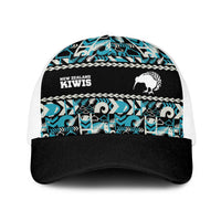 Aotearoa New Zealand Kiwis Tīma Riki Motu Baseball Net Cap LT9 One Size White Black - Polynesian Pride