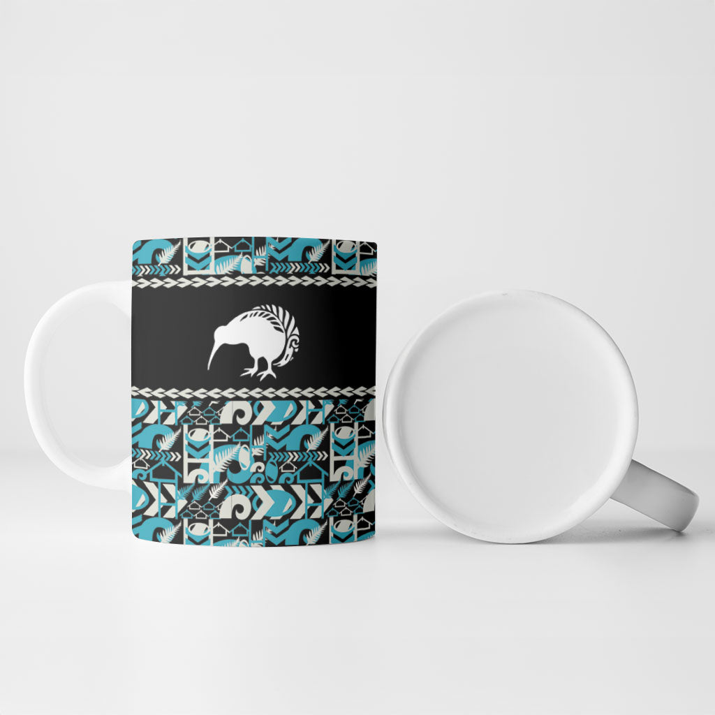 Aotearoa New Zealand Kiwis Tima Riki Motu Ceramic Mug LT9 - Polynesian Pride
