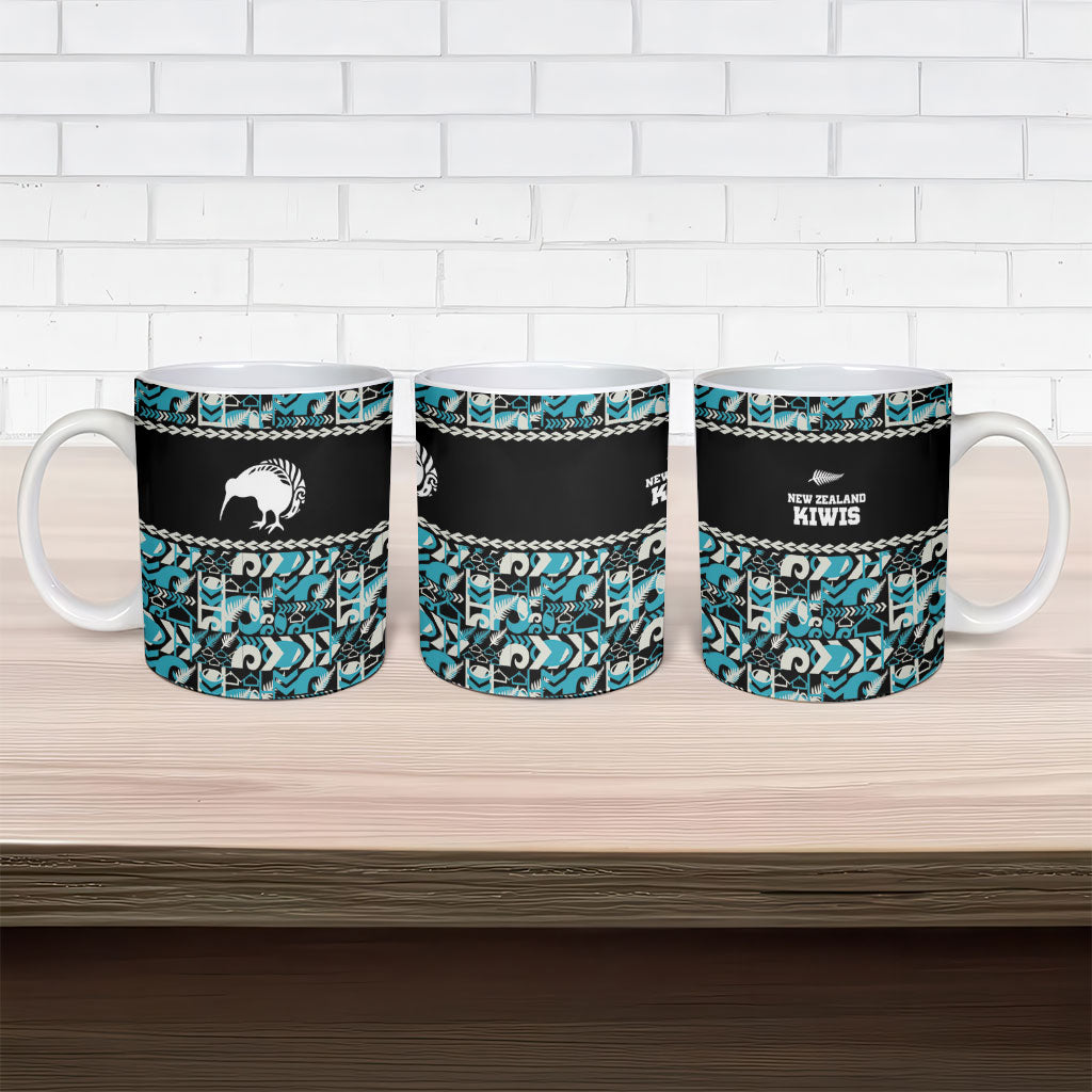 Aotearoa New Zealand Kiwis Tima Riki Motu Ceramic Mug LT9 - Polynesian Pride