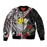 Hawaii Monk Seal Santa Bomber Jacket Hibiscus Kakau Pattern Mele Kalikimaka LT9 Unisex Black - Polynesian Pride