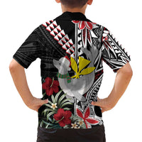 Hawaii Monk Seal Santa Family Matching Long Sleeve Bodycon Dress and Hawaiian Shirt Hibiscus Kakau Pattern Mele Kalikimaka LT9 - Polynesian Pride