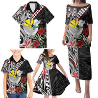 Hawaii Monk Seal Santa Family Matching Puletasi and Hawaiian Shirt Hibiscus Kakau Pattern Mele Kalikimaka LT9 - Polynesian Pride