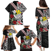 Hawaii Monk Seal Santa Family Matching Puletasi and Hawaiian Shirt Hibiscus Kakau Pattern Mele Kalikimaka LT9 - Polynesian Pride