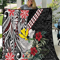 Hawaii Monk Seal Santa Quilt Hibiscus Kakau Pattern Mele Kalikimaka LT9 Black - Polynesian Pride