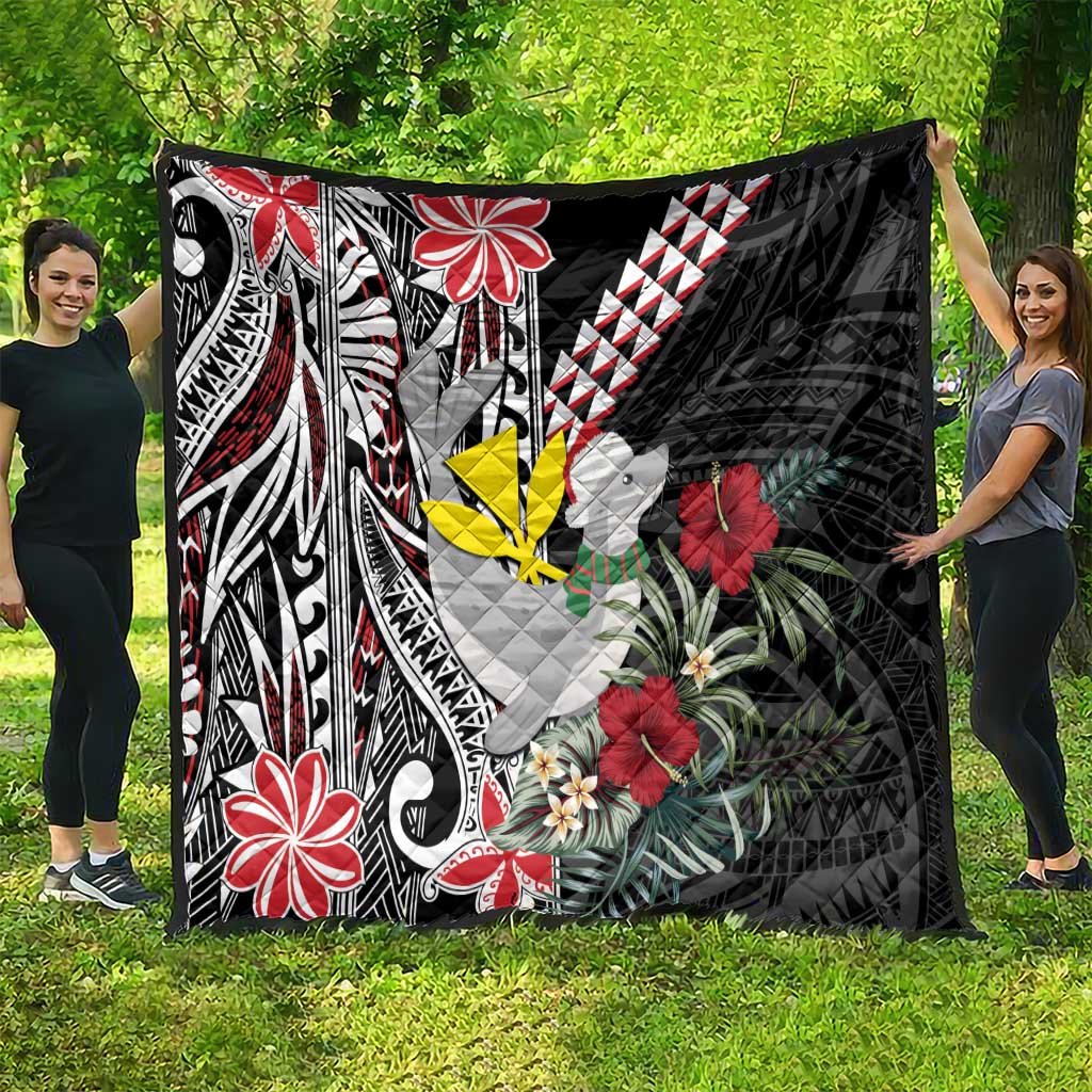 Hawaii Monk Seal Santa Quilt Hibiscus Kakau Pattern Mele Kalikimaka LT9 - Polynesian Pride