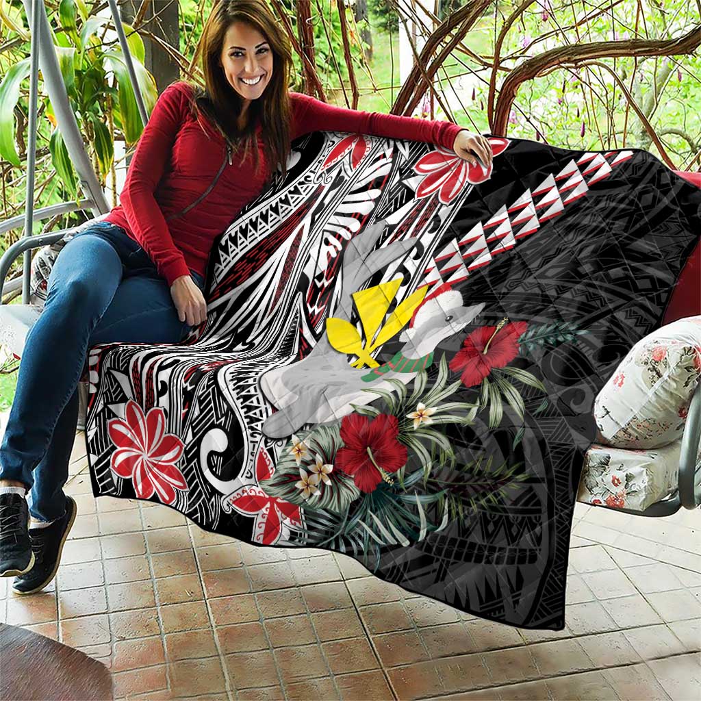 Hawaii Monk Seal Santa Quilt Hibiscus Kakau Pattern Mele Kalikimaka LT9 - Polynesian Pride