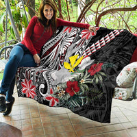 Hawaii Monk Seal Santa Quilt Hibiscus Kakau Pattern Mele Kalikimaka LT9 - Polynesian Pride