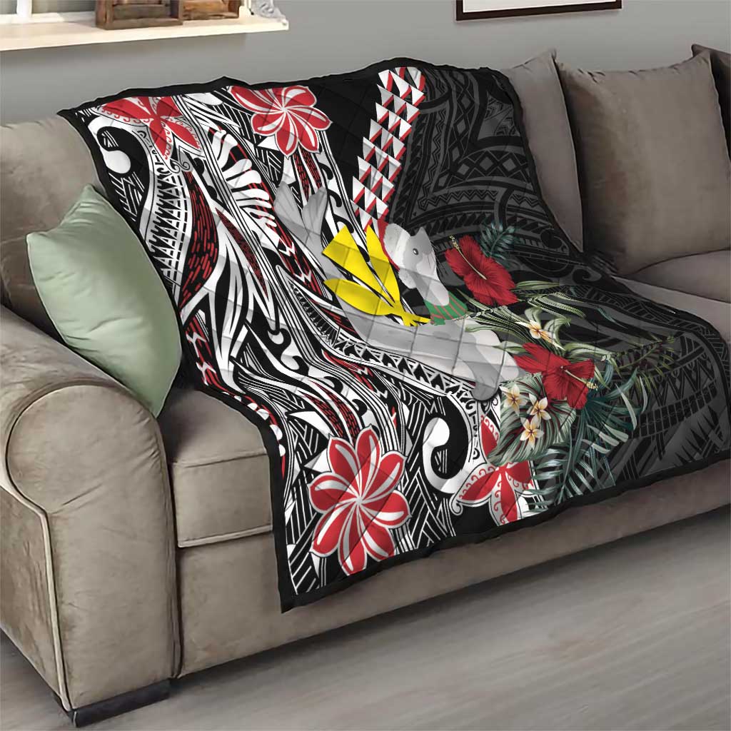 Hawaii Monk Seal Santa Quilt Hibiscus Kakau Pattern Mele Kalikimaka LT9 - Polynesian Pride