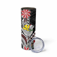 Hawaii Monk Seal Santa Skinny Tumbler Hibiscus Kakau Pattern Mele Kalikimaka LT9 - Polynesian Pride