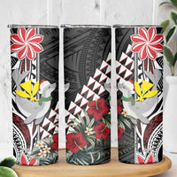 Hawaii Monk Seal Santa Skinny Tumbler Hibiscus Kakau Pattern Mele Kalikimaka LT9 - Polynesian Pride