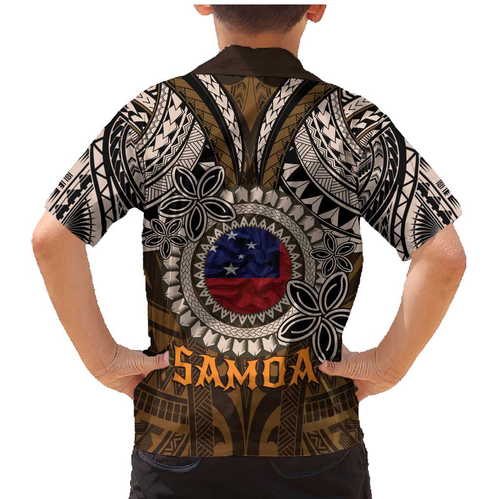 Samoa Warrior Family Matching Mermaid Dress and Hawaiian Shirt The Mighty Samoan Warrior Spirit LT9 - Polynesian Pride
