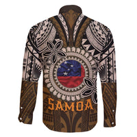 Samoa Warrior Family Matching Off The Shoulder Long Sleeve Dress and Hawaiian Shirt The Mighty Samoan Warrior Spirit LT9 - Polynesian Pride
