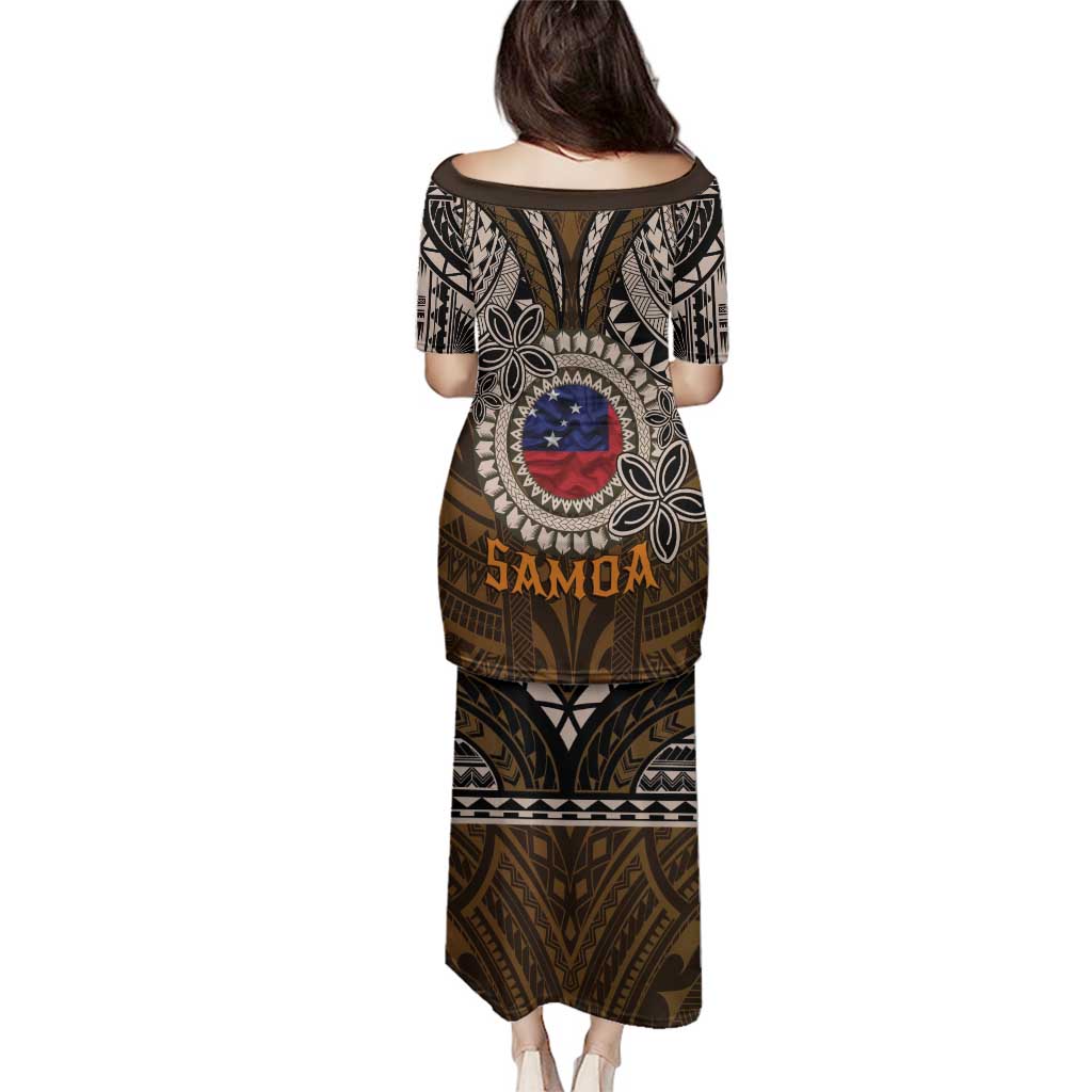 Samoa Warrior Family Matching Puletasi and Hawaiian Shirt The Mighty Samoan Warrior Spirit LT9 - Polynesian Pride