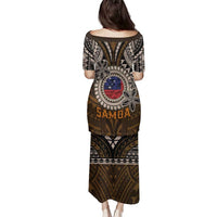 Samoa Warrior Family Matching Puletasi and Hawaiian Shirt The Mighty Samoan Warrior Spirit LT9 - Polynesian Pride