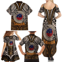Samoa Warrior Family Matching Summer Maxi Dress and Hawaiian Shirt The Mighty Samoan Warrior Spirit LT9 - Polynesian Pride