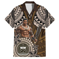 Samoa Warrior Hawaiian Shirt The Mighty Samoan Warrior Spirit LT9 Black - Polynesian Pride