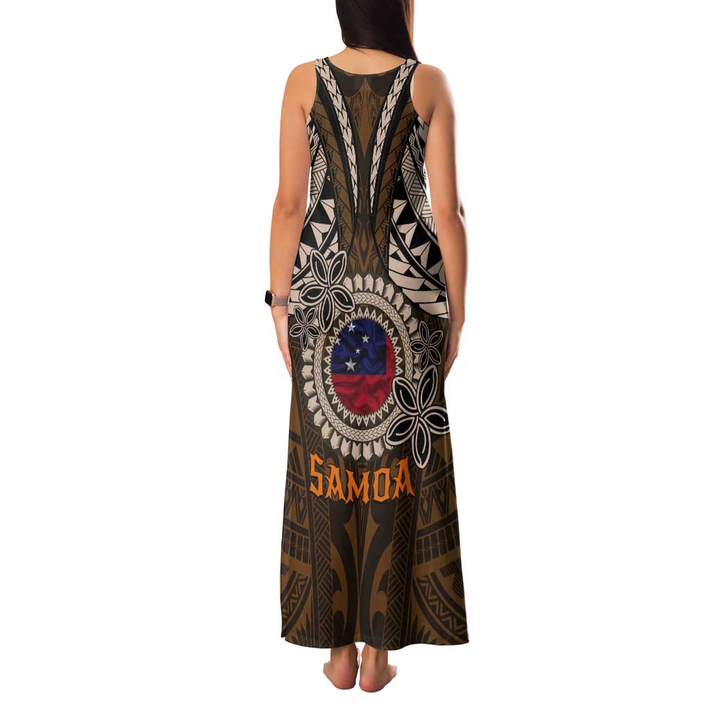 Samoa Warrior Tank Maxi Dress The Mighty Samoan Warrior Spirit LT9 - Polynesian Pride