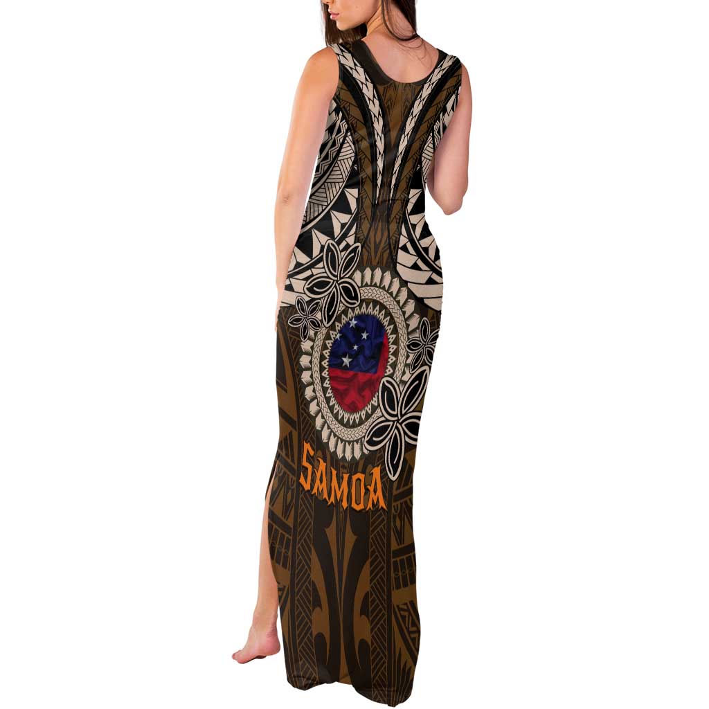 Samoa Warrior Tank Maxi Dress The Mighty Samoan Warrior Spirit LT9 - Polynesian Pride