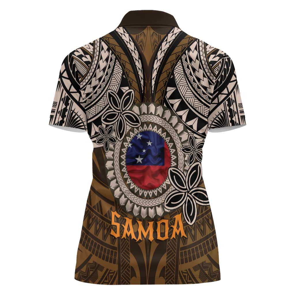 Samoa Warrior Women Polo Shirt The Mighty Samoan Warrior Spirit