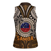 Samoa Warrior Women Sleeveless Polo Shirt The Mighty Samoan Warrior Spirit LT9 - Polynesian Pride
