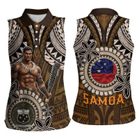 Samoa Warrior Women Sleeveless Polo Shirt The Mighty Samoan Warrior Spirit LT9 - Polynesian Pride