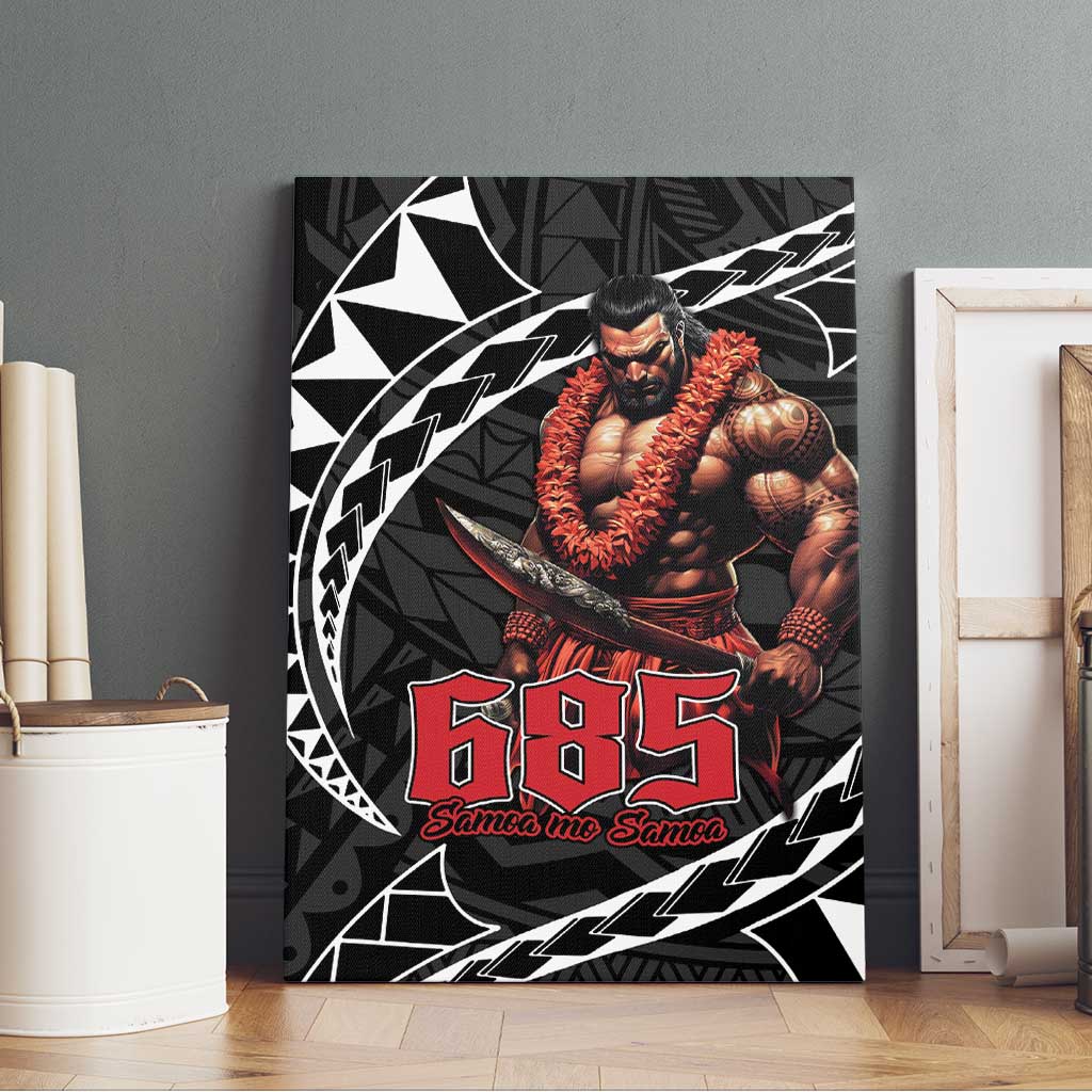 Samoan Pride Polynesian Tribal Warrior Canvas Wall Art 685 Samoa Mo Samoa