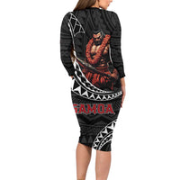 Samoan Pride Polynesian Tribal Warrior Family Matching Long Sleeve Bodycon Dress and Hawaiian Shirt 685 Samoa Mo Samoa LT9 - Polynesian Pride