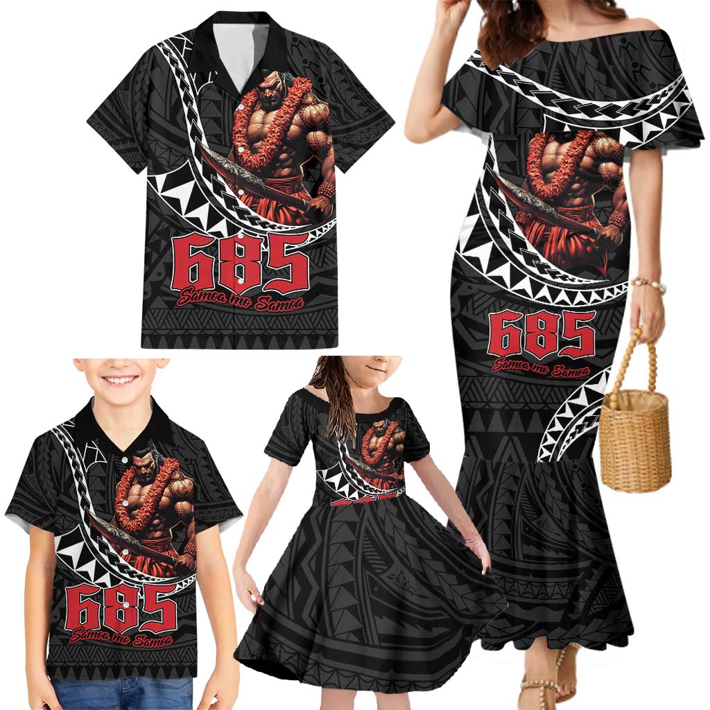 Samoan Pride Polynesian Tribal Warrior Family Matching Mermaid Dress and Hawaiian Shirt 685 Samoa Mo Samoa LT9 - Polynesian Pride