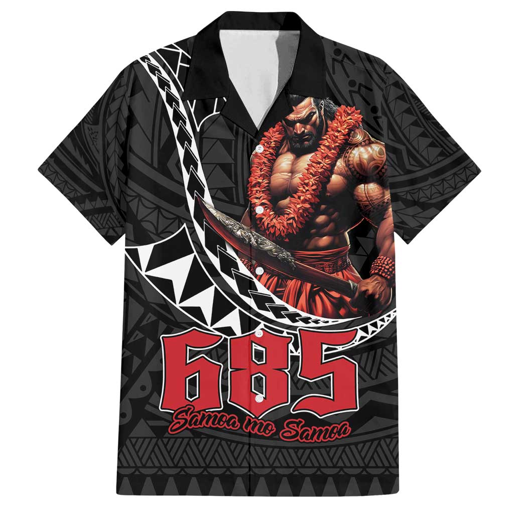 Samoan Pride Polynesian Tribal Warrior Family Matching Off Shoulder Short Dress and Hawaiian Shirt 685 Samoa Mo Samoa LT9 Dad's Shirt - Short Sleeve Black - Polynesian Pride