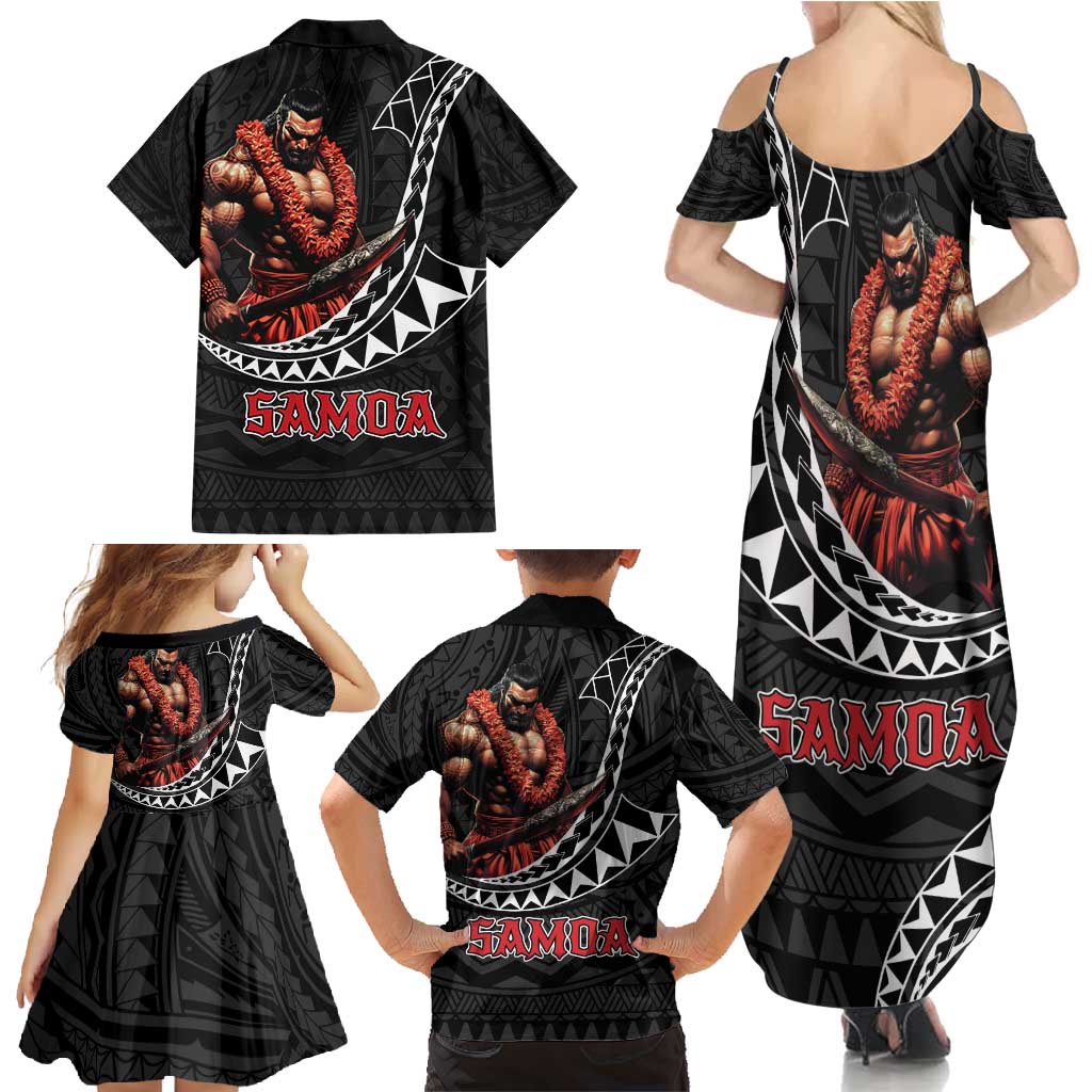 Samoan Pride Polynesian Tribal Warrior Family Matching Summer Maxi Dress and Hawaiian Shirt 685 Samoa Mo Samoa LT9 - Polynesian Pride