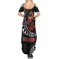 Samoan Pride Polynesian Tribal Warrior Family Matching Summer Maxi Dress and Hawaiian Shirt 685 Samoa Mo Samoa LT9 - Polynesian Pride