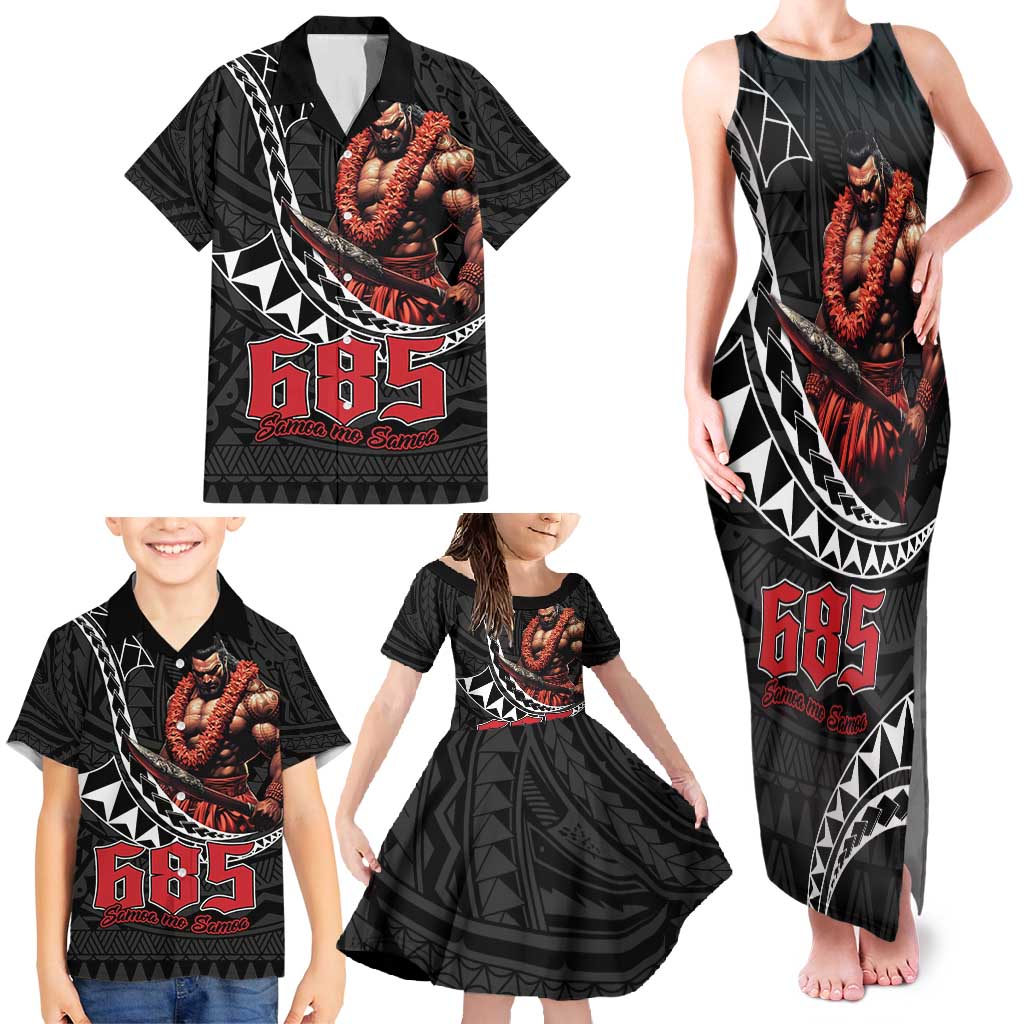 Samoan Pride Polynesian Tribal Warrior Family Matching Tank Maxi Dress and Hawaiian Shirt 685 Samoa Mo Samoa LT9 - Polynesian Pride