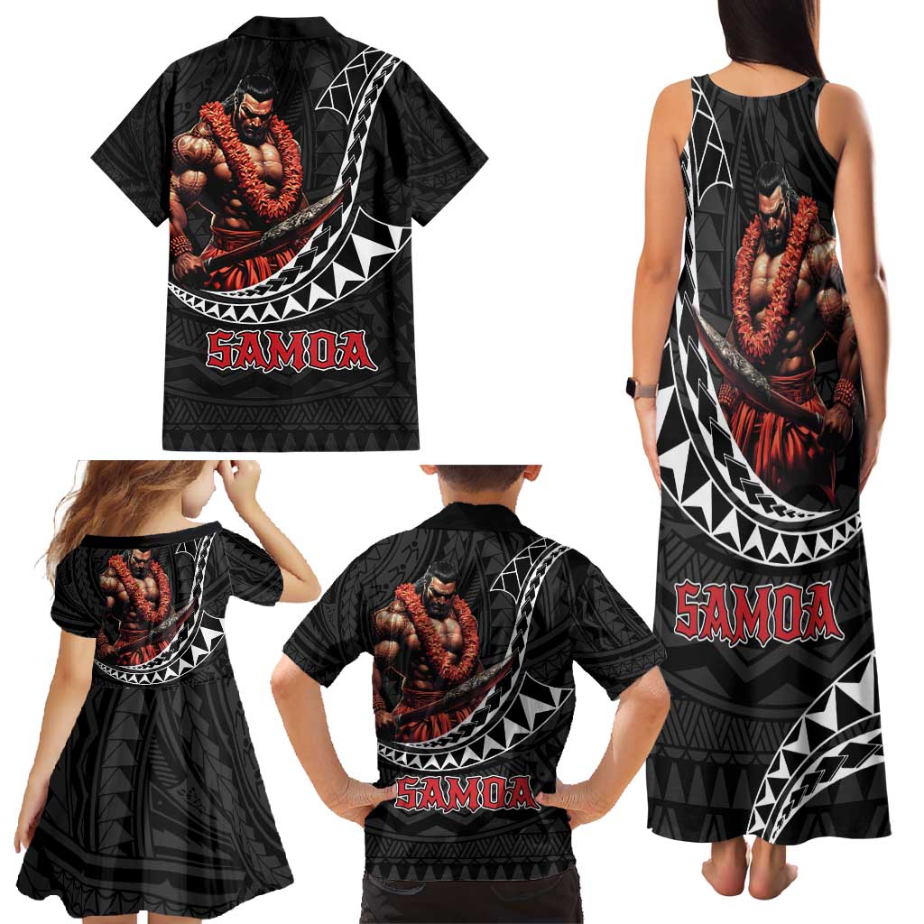Samoan Pride Polynesian Tribal Warrior Family Matching Tank Maxi Dress and Hawaiian Shirt 685 Samoa Mo Samoa LT9 - Polynesian Pride