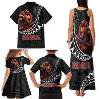 Samoan Pride Polynesian Tribal Warrior Family Matching Tank Maxi Dress and Hawaiian Shirt 685 Samoa Mo Samoa LT9 - Polynesian Pride