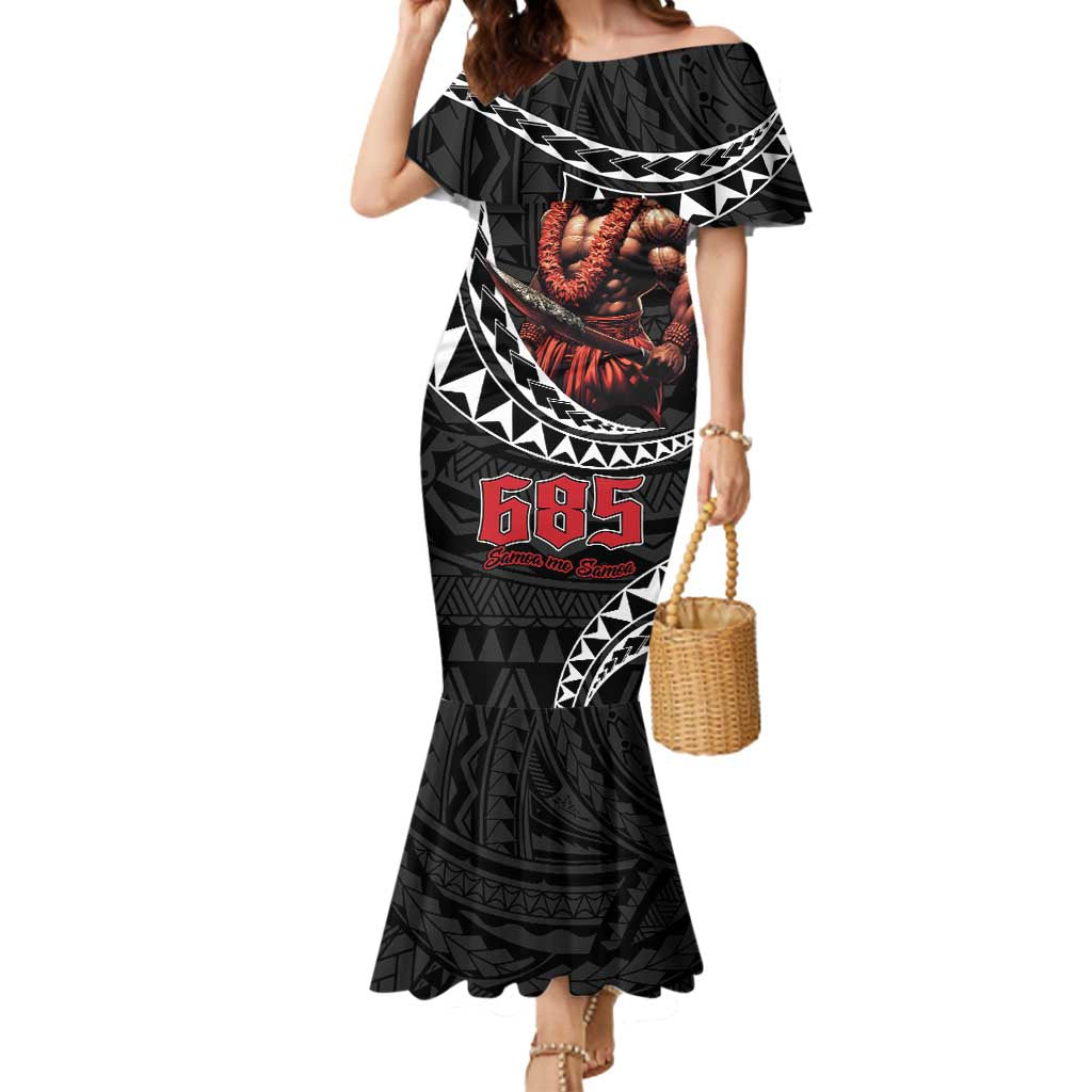 Samoan Pride Polynesian Tribal Warrior Mermaid Dress 685 Samoa Mo Samoa LT9 Women Black - Polynesian Pride