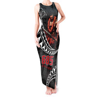 Samoan Pride Polynesian Tribal Warrior Tank Maxi Dress 685 Samoa Mo Samoa LT9 Women Black - Polynesian Pride