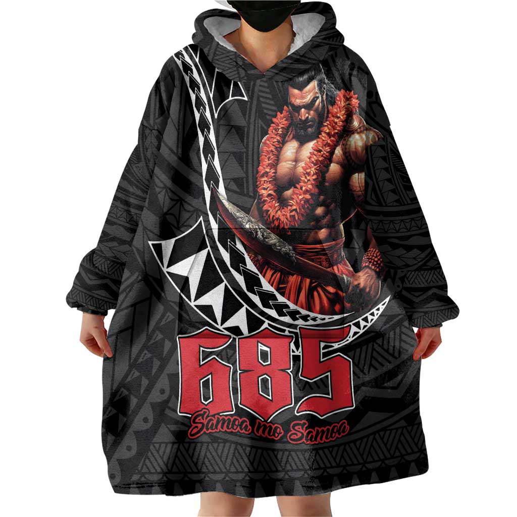 Samoan Pride Polynesian Tribal Warrior Wearable Blanket Hoodie 685 Samoa Mo Samoa LT9 - Polynesian Pride