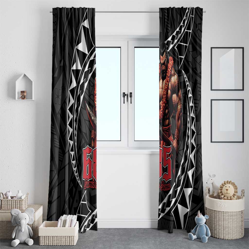 Samoan Pride Polynesian Tribal Warrior Window Curtain 685 Samoa Mo Samoa