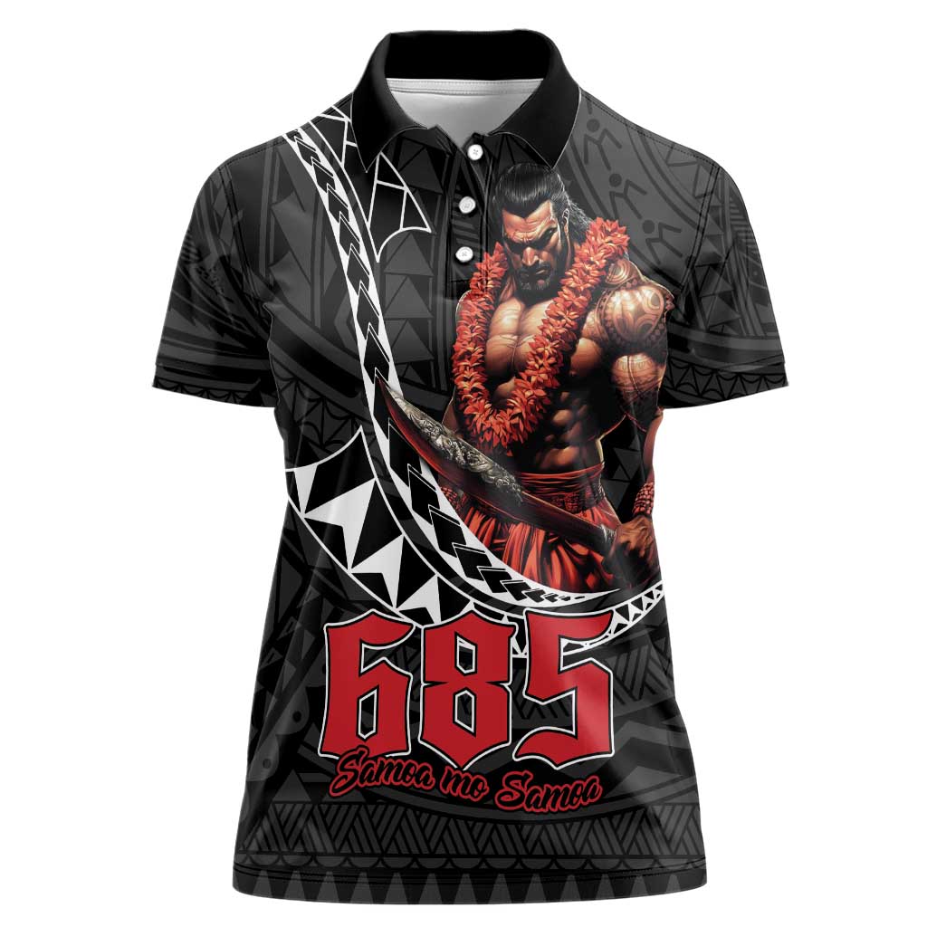 Samoan Pride Polynesian Tribal Warrior Women Polo Shirt 685 Samoa Mo Samoa